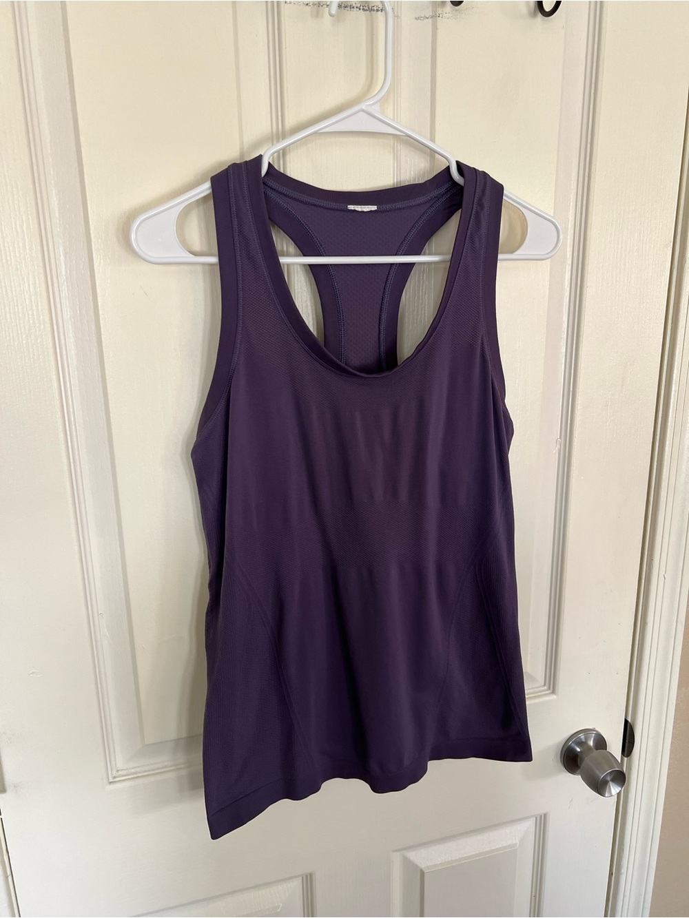 Athleta Eggplant Purple Seamless Mesh Racerback Tank - Picture 2 of 8